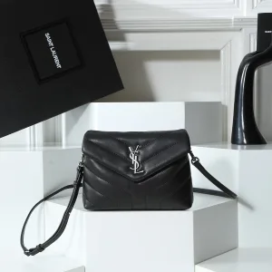 Saint Laurent LouLou Shoulder Bag Medium Black Silver Hardware Exact Size Unknown 127