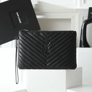 Saint Laurent LouLou Shoulder Bag Medium Black Silver Hardware Exact Size Unknown 231