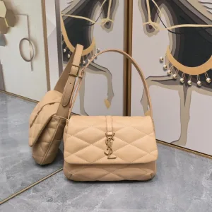 Saint Laurent LouLou Shoulder Bag Medium Tan Gold Hardware Exact Size Unknown 045