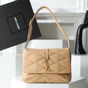 Saint Laurent LouLou Shoulder Bag Medium Tan Gold Hardware Exact Size Unknown 086