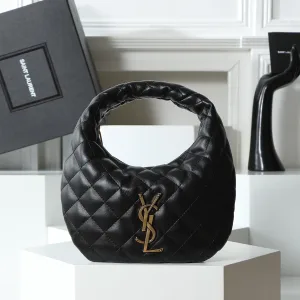 Saint Laurent Puffer Shoulder Bag Large Black Gold Hardware Exact Size Unknown 076