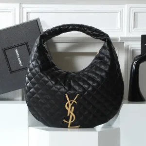 Saint Laurent Puffer Shoulder Bag Large Black Gold Hardware Exact Size Unknown 077