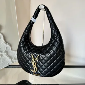 Saint Laurent Puffer Shoulder Bag Large Black Gold Hardware Exact Size Unknown 236