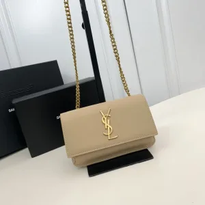 Saint Laurent Kate Chain Bag Small Beige Gold Hardware Exact Size Unknown 068