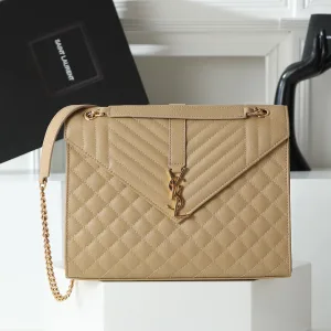 Saint Laurent Shopping Tote Bag Large Beige Gold Hardware Exact Size Unknown 091