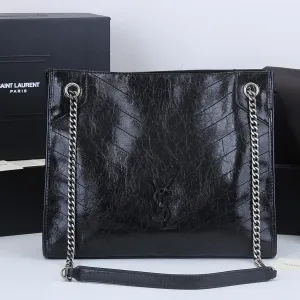 Saint Laurent Shopping Tote Bag Large Black Gold Hardware Exact Size Unknown 059