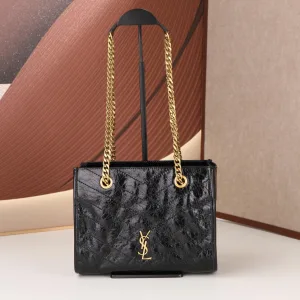 Saint Laurent Shopping Tote Bag Large Black Gold Hardware Exact Size Unknown 244