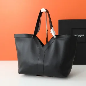 Saint Laurent Shopping Tote Bag Large Black Gold Hardware Exact Size Unknown 247