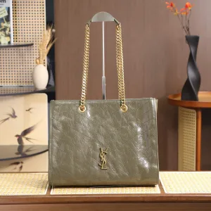 Saint Laurent Shopping Tote Bag Large Brown Gold Hardware Exact Size Unknown 242