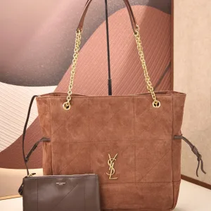 Saint Laurent Shopping Tote Bag Large Tan Gold Hardware Exact Size Unknown 103