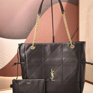Saint Laurent Shopping Tote Bag Large Tan Gold Hardware Exact Size Unknown 105