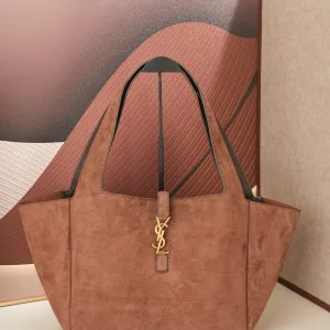 Saint Laurent Shopping Tote Bag Large Tan Gold Hardware Exact Size Unknown 131