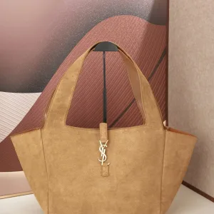 Saint Laurent Shopping Tote Bag Large Tan Gold Hardware Exact Size Unknown 133