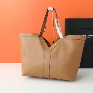 Saint Laurent Shopping Tote Bag Large Tan Gold Hardware Exact Size Unknown 248