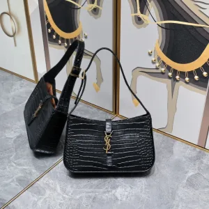 Saint Laurent Shoulder Bag Medium Black Gold Hardware Exact Size Unknown 060