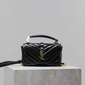 Saint Laurent Vanity Camera Bag Small Gray Gold Hardware Exact Size Unknown 030