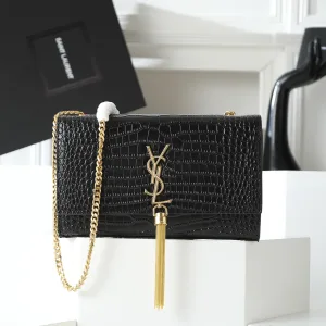 Saint Laurent Kate Chain Bag Small Black Gold Hardware Exact Size Unknown 115