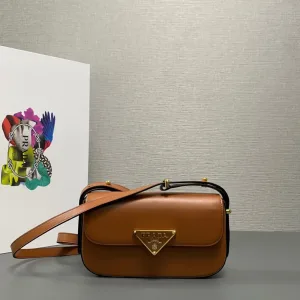 Prada Camera Bag Small Caramel Gold Hardware