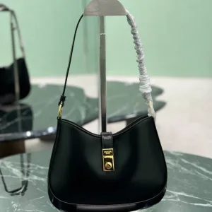 Prada Cleo Hobo Small Black Gold Hardware