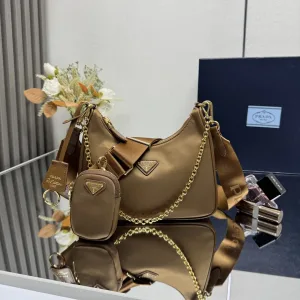 Prada Hobo Gift Set Small Caramel Gold Hardware Variant 2