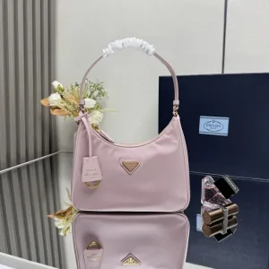 Prada Mini Hobo Small Pink Gold Hardware