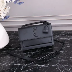Saint Laurent Kate Chain Bag Small Black Silver Hardware Exact Size Unknown 209