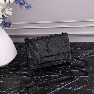 Saint Laurent Kate Chain Bag Small Black Silver Hardware Exact Size Unknown 213