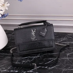 Saint Laurent Kate Chain Bag Small Black Silver Hardware Exact Size Unknown 216