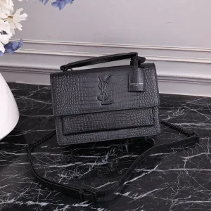 Saint Laurent Kate Chain Bag Small Black Silver Hardware Exact Size Unknown 217