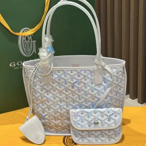 Goyard Anjou Mini Tote Bag Small White 20cm