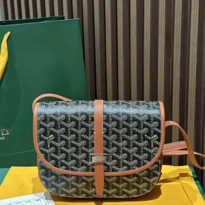 Goyard Belvedere PM Messenger Bag Small Black Brown 22cm