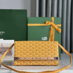 Goyard Plumet Pocket Wallet Small Yellow 20cm