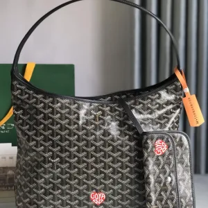 Goyard Rouette Shoulder Bag Medium Black 28cm