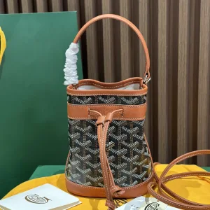 Goyard Saigon Mini Bucket Bag Small Black Brown 20cm