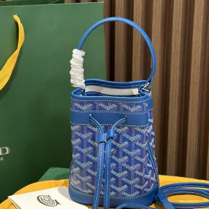 Goyard Saigon Mini Bucket Bag Small Blue 20cm