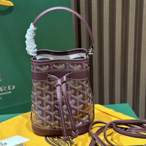 Goyard Saigon Mini Bucket Bag Small Burgundy 20cm