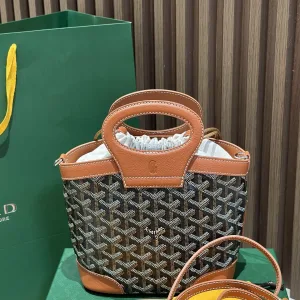 Goyard Vendome Mini Tote Bag Small Black Brown 24cm
