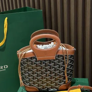 Goyard Vendome Mini Tote Bag Small Black Brown 24cm 2