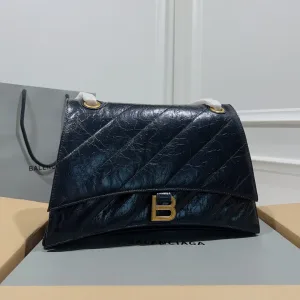 Balenciaga Rodeo Chain Shoulder Large Black Gold Hardware 33cm