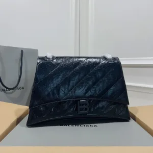 Balenciaga Rodeo Chain Shoulder Large Black Silver Hardware 33cm