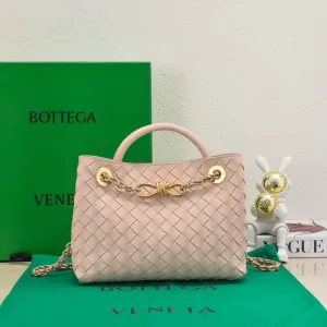 Bottega Veneta Andiamo Top Handle Bag Small Pink 20cm