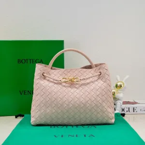 Bottega Veneta Andiamo Top Handle Bag Small Pink 20cm 2