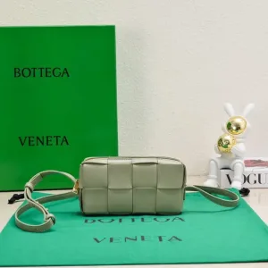 Bottega Veneta Brick Cassette Shoulder Bag Small Sage Green 22cm