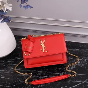 Saint Laurent Kate Chain Bag Small Red Gold Hardware Exact Size Unknown 220