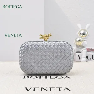 Bottega Veneta Knot Clutch Mini Silver 16cm