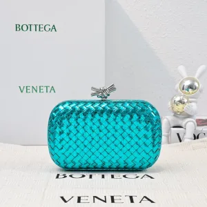Bottega Veneta Knot Clutch Mini Turquoise 16cm