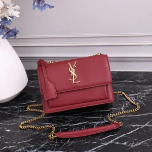 Saint Laurent Kate Chain Bag Small Red Gold Hardware Exact Size Unknown 221