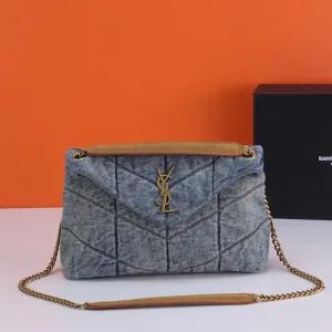 Saint Laurent Kate Chain Bag Small Tan Gold Hardware Exact Size Unknown 014