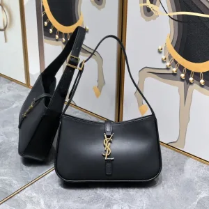 Saint Laurent Le 5 A 7 Hobo Bag Medium Black Gold Hardware Exact Size Unknown 061