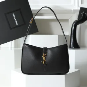 Saint Laurent Le 5 A 7 Hobo Bag Medium Black Gold Hardware Exact Size Unknown 071
